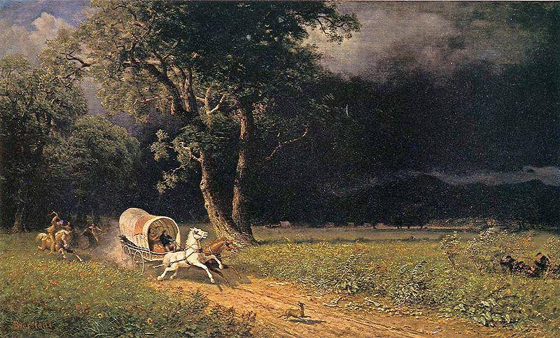 Albert Bierstadt The_Ambush oil painting image